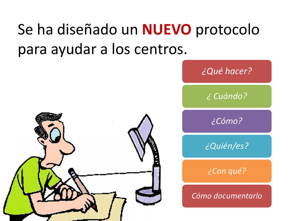 Se ha diseñado un NUEVO protocolo para ayudar a los centros.