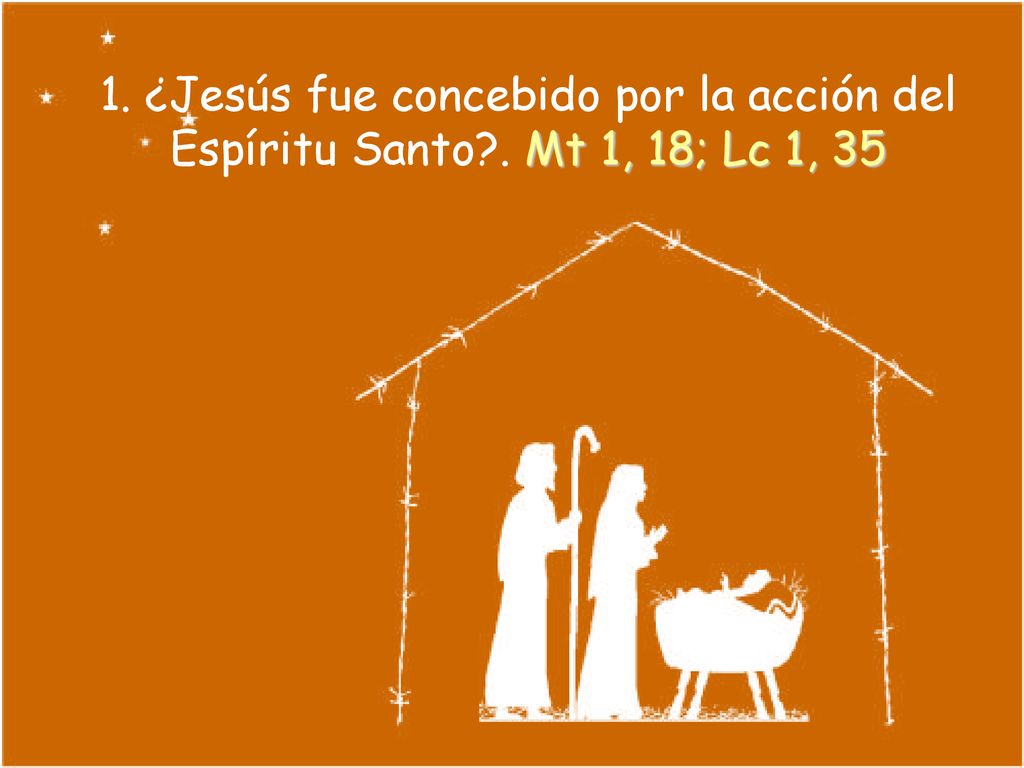 1. ¿Jesús fue concebido por la acción del Espíritu Santo