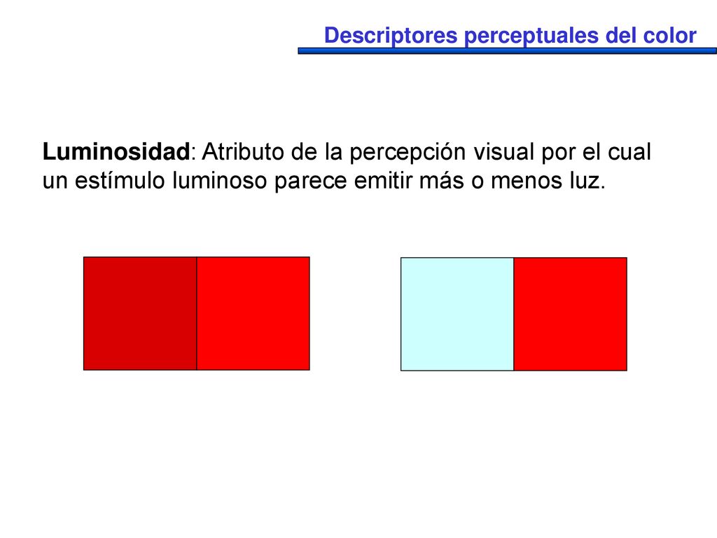 Luminosidad: Atributo de la percepción visual por el cual