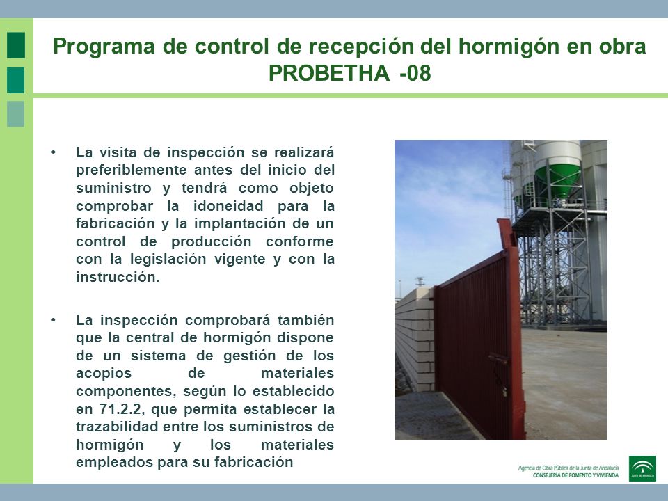 Programa de control de recepción del hormigón en obra PROBETHA -08