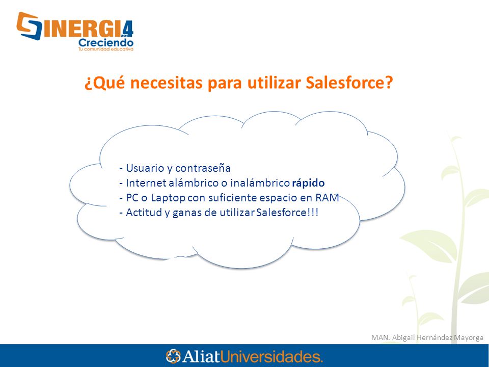 ¿Qué necesitas para utilizar Salesforce