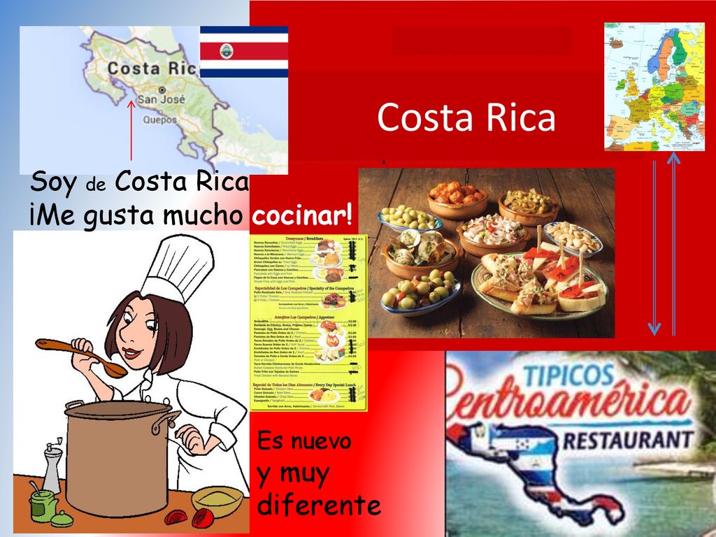 Costa Rica Soy de Costa Rica ¡Me gusta mucho cocinar! y muy diferente