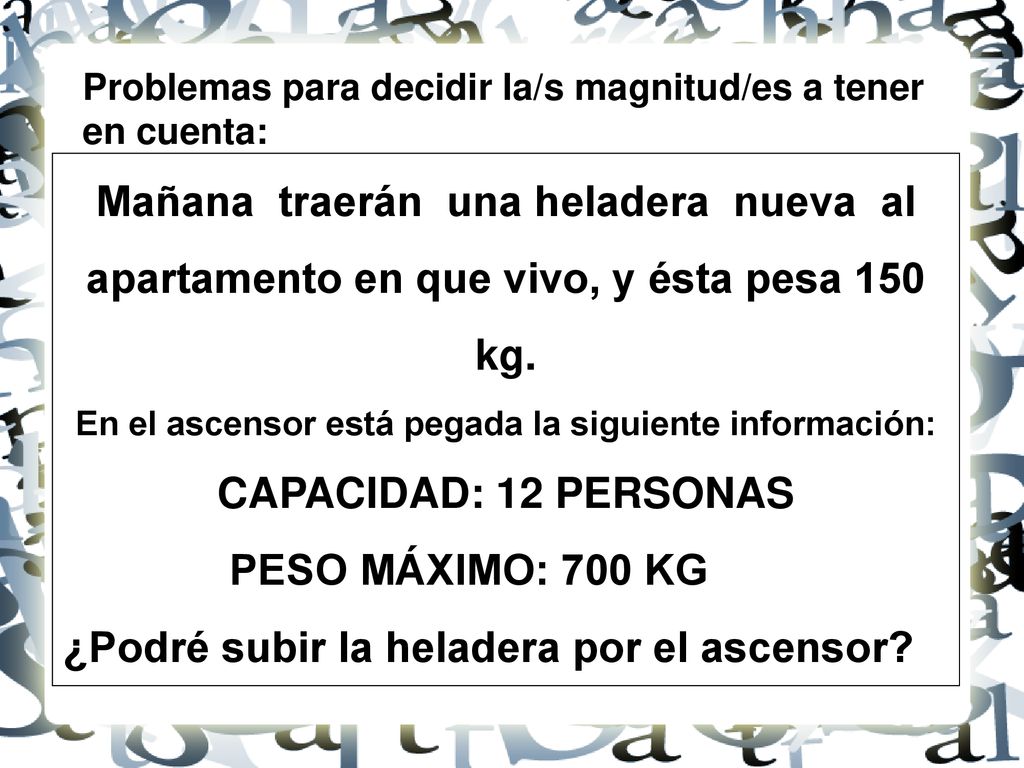 En el ascensor está pegada la siguiente información:
