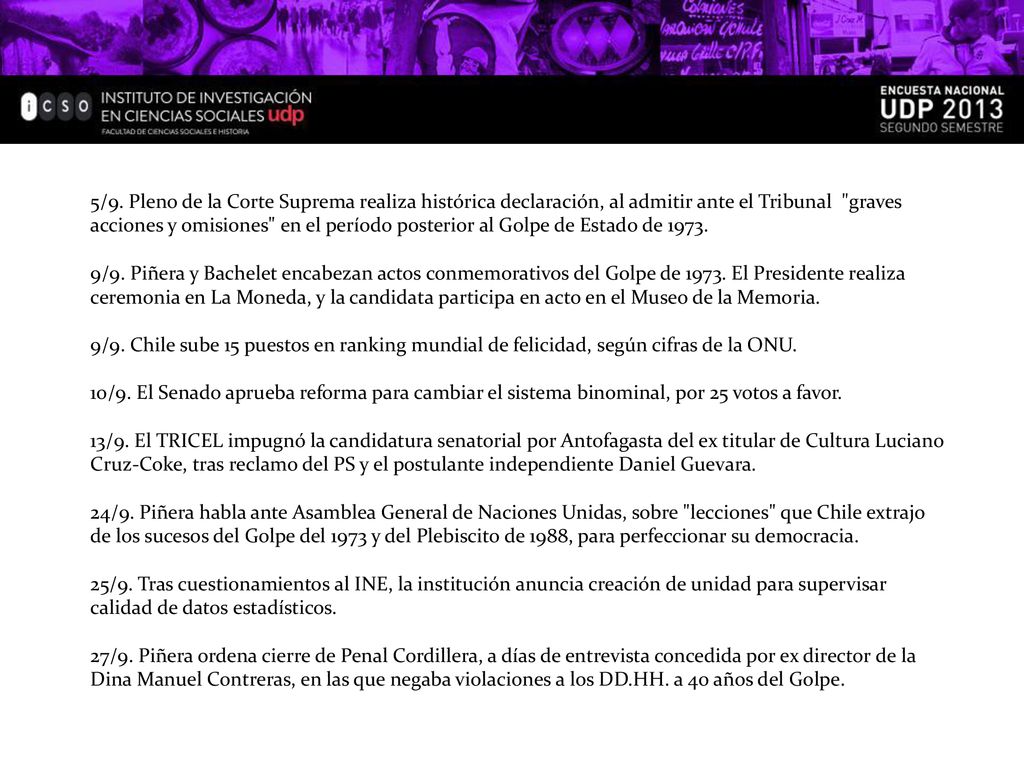 5/9. Pleno de la Corte Suprema realiza histórica declaración, al admitir ante el Tribunal graves acciones y omisiones en el período posterior al Golpe de Estado de