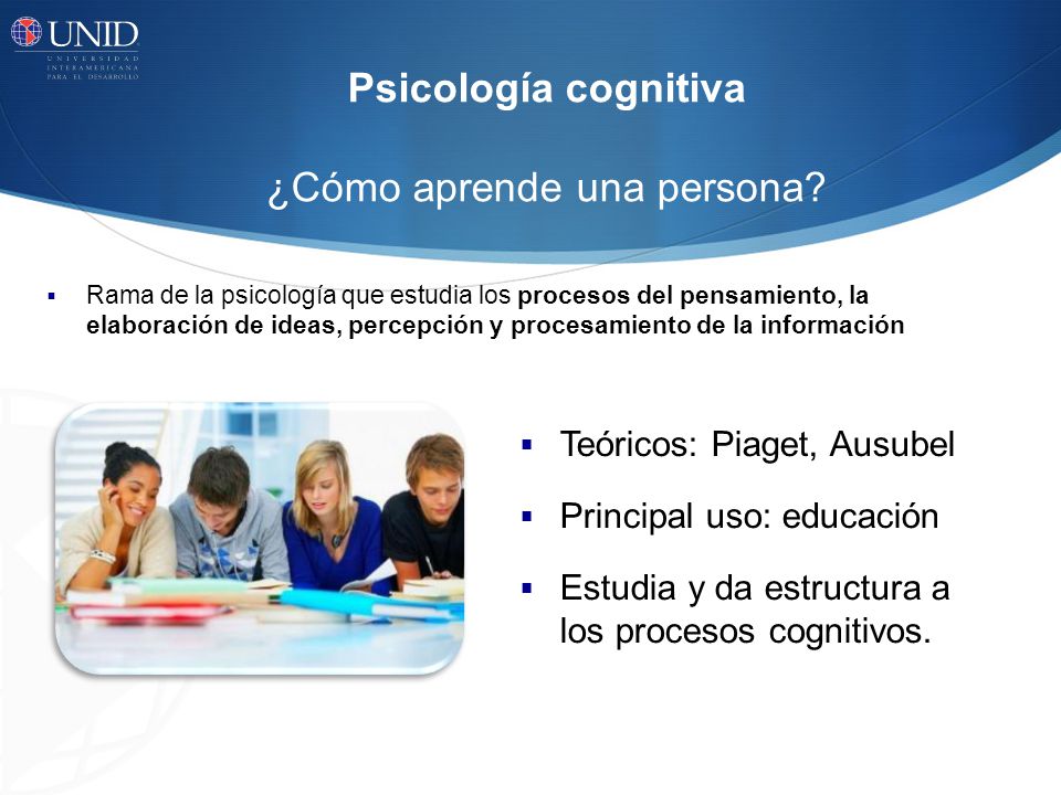 Psicología cognitiva ¿Cómo aprende una persona