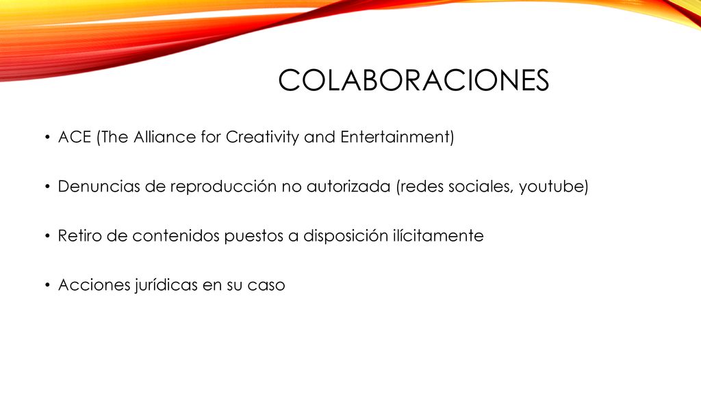 ColaboraciONES ACE (The Alliance for Creativity and Entertainment)
