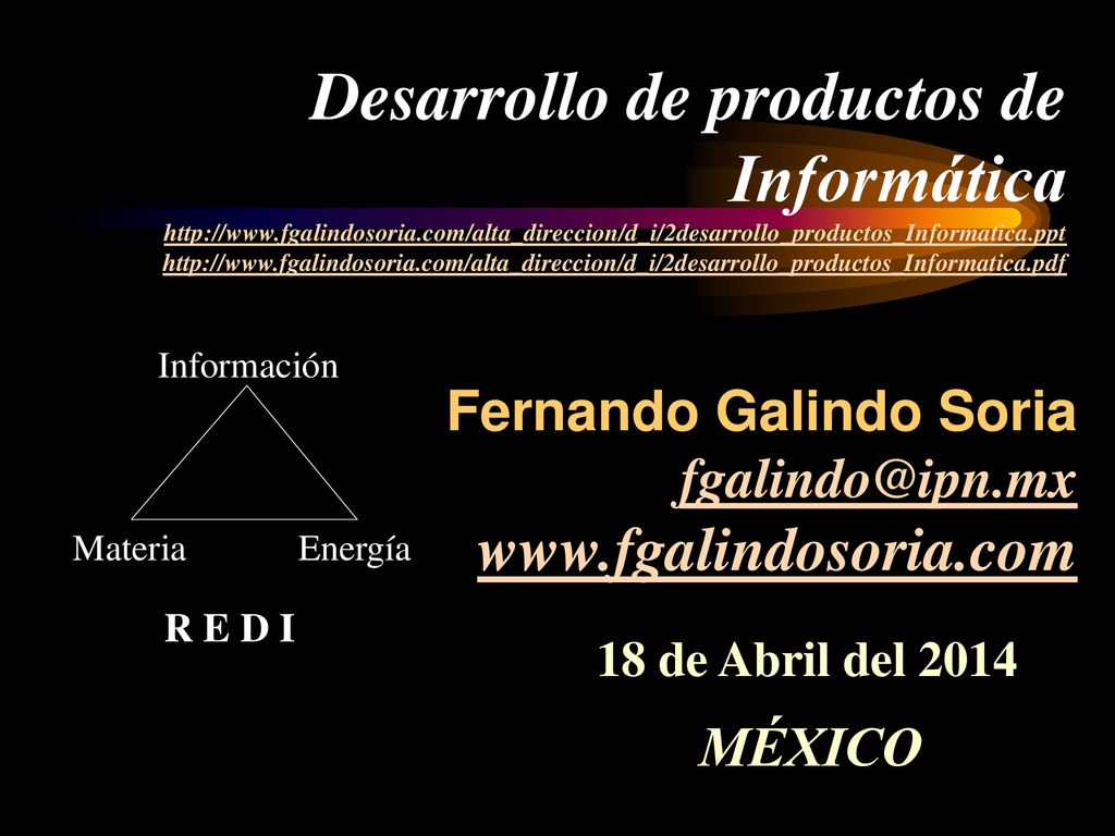 Desarrollo de productos de Informática   fgalindosoria