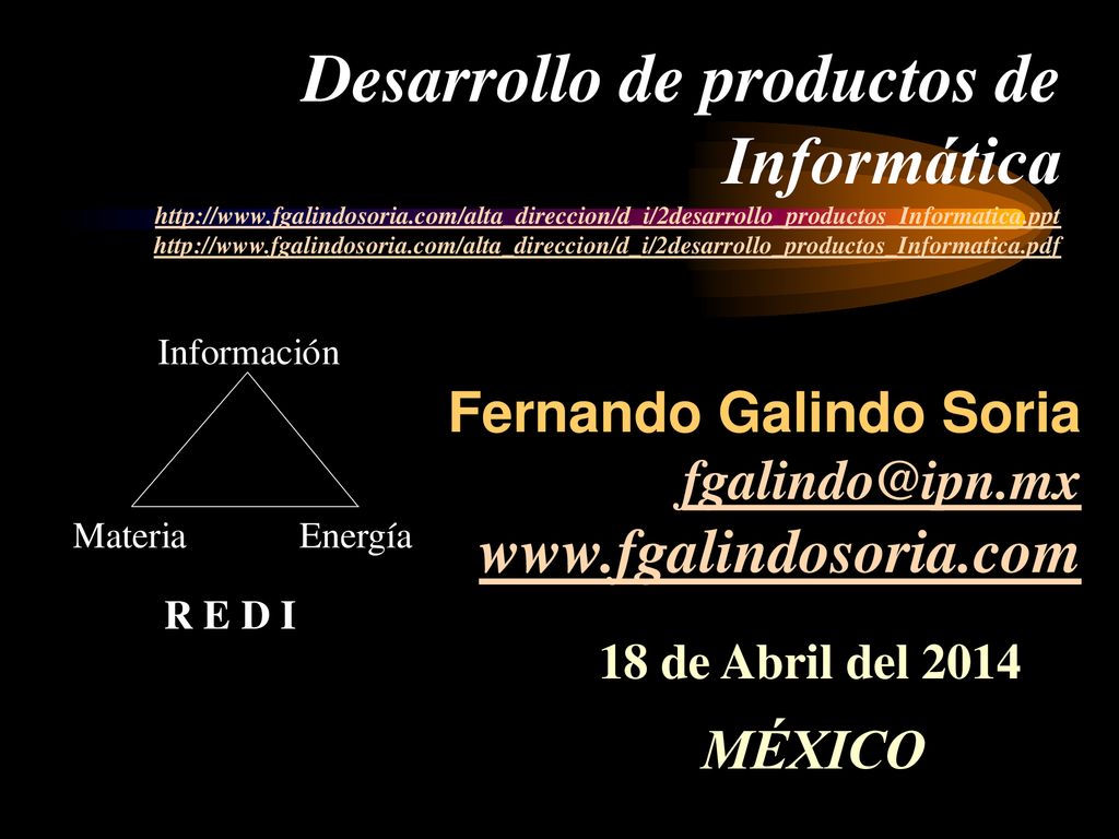 Desarrollo de productos de Informática   fgalindosoria