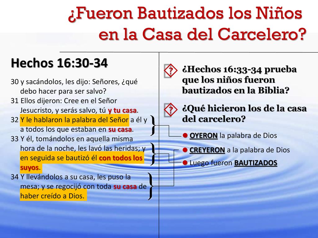 ´ ´ ¿Fueron Bautizados los Niños en la Casa del Carcelero