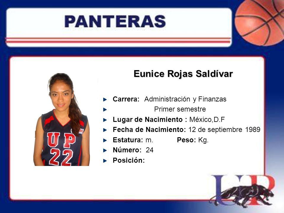Eunice Rojas Saldívar Carrera: Administración y Finanzas