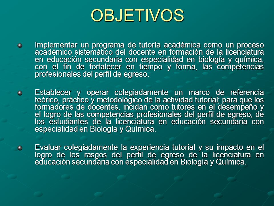 OBJETIVOS