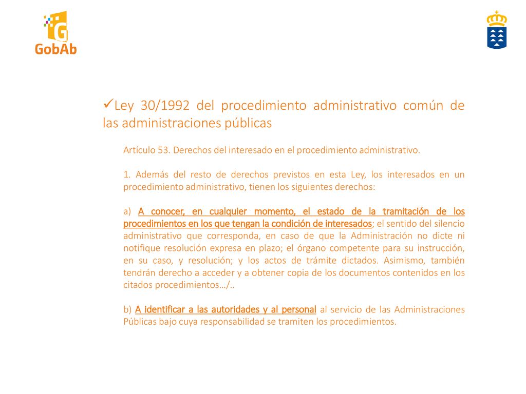 Ley 30/1992 del procedimiento administrativo común de las administraciones públicas