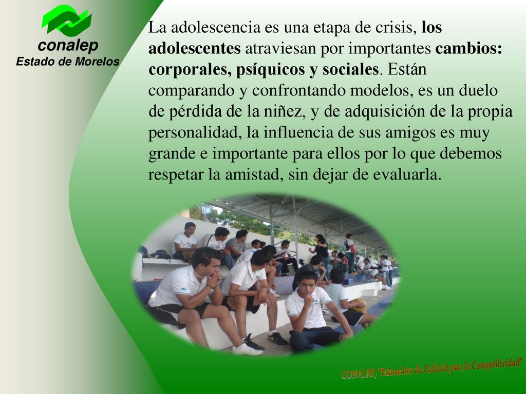 La adolescencia es una etapa de crisis, los adolescentes atraviesan por importantes cambios: corporales, psíquicos y sociales.