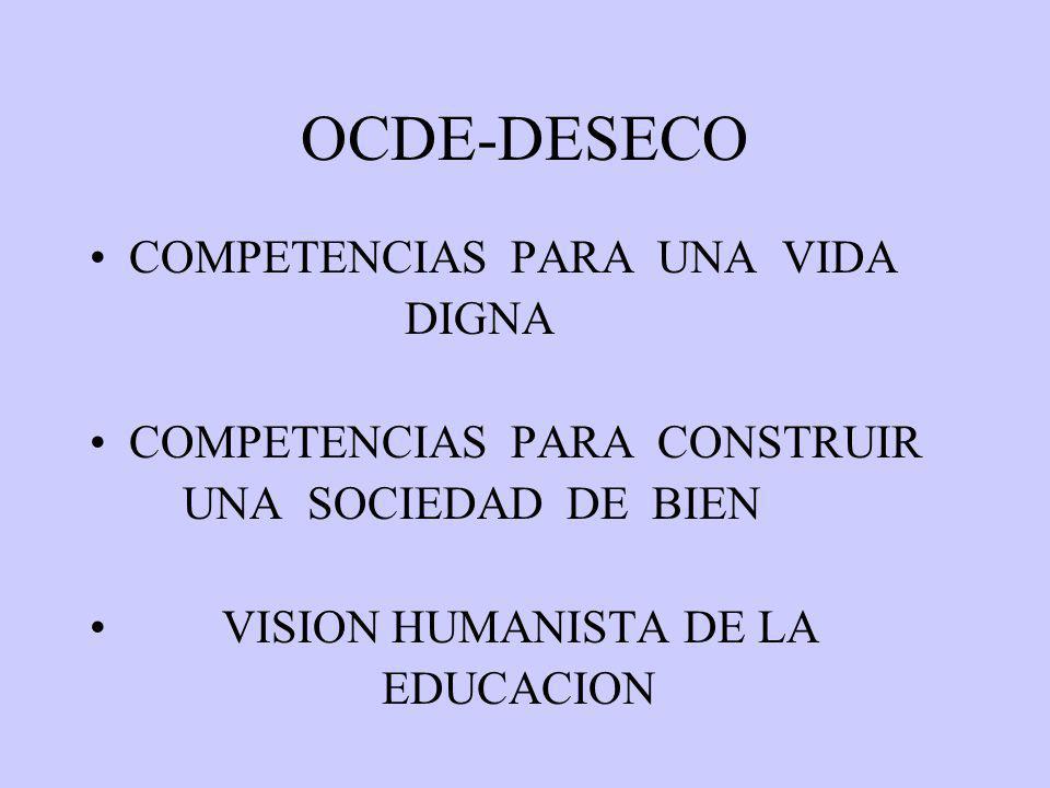 OCDE-DESECO COMPETENCIAS PARA UNA VIDA DIGNA