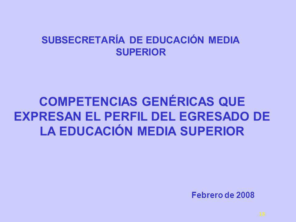 SUBSECRETARÍA DE EDUCACIÓN MEDIA SUPERIOR