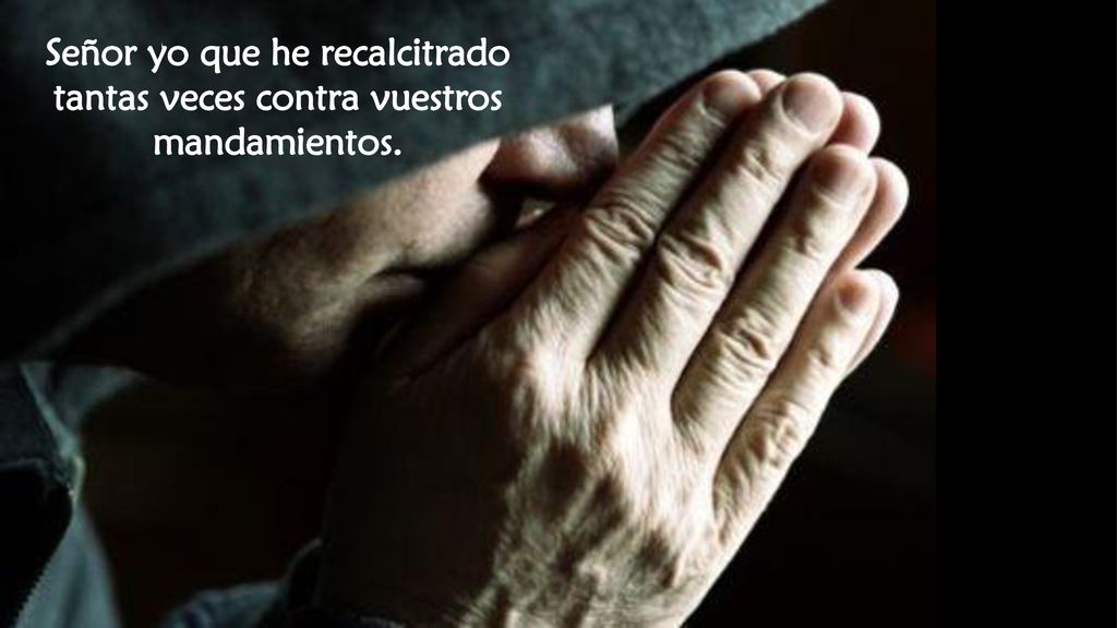 Señor yo que he recalcitrado tantas veces contra vuestros mandamientos.