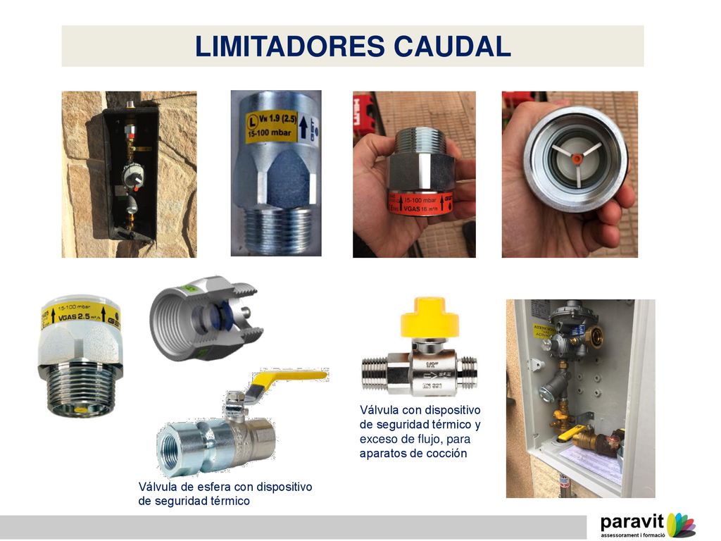 LIMITADORES CAUDAL Válvula con dispositivo de seguridad térmico y exceso de flujo, para aparatos de cocción.
