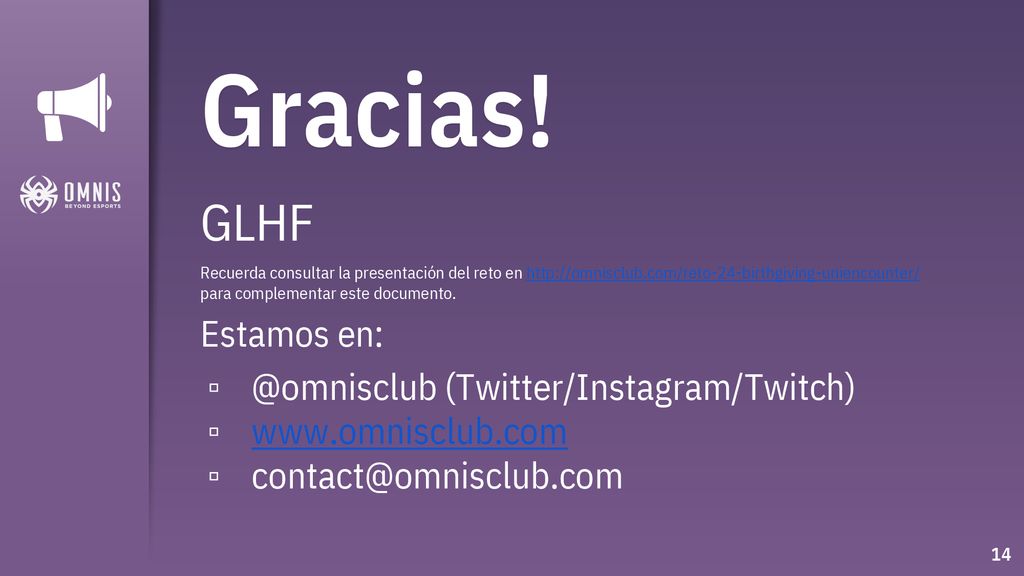 Gracias! GLHF Estamos (Twitter/Instagram/Twitch)