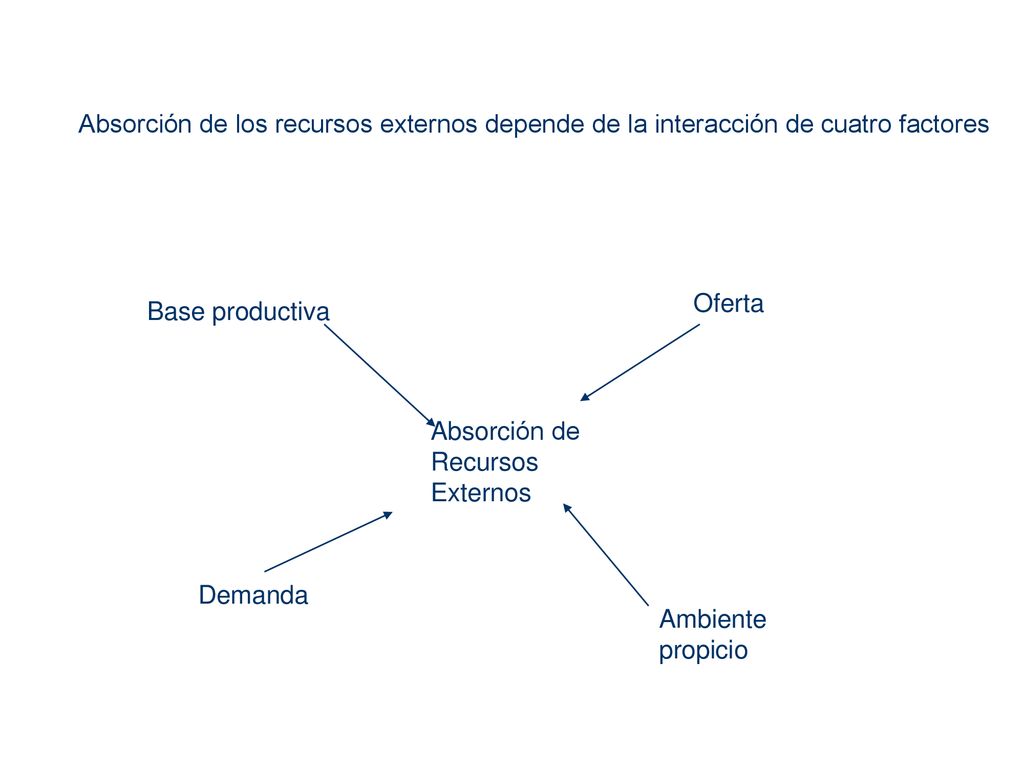 Absorción de los recursos externos depende de la interacción de cuatro factores