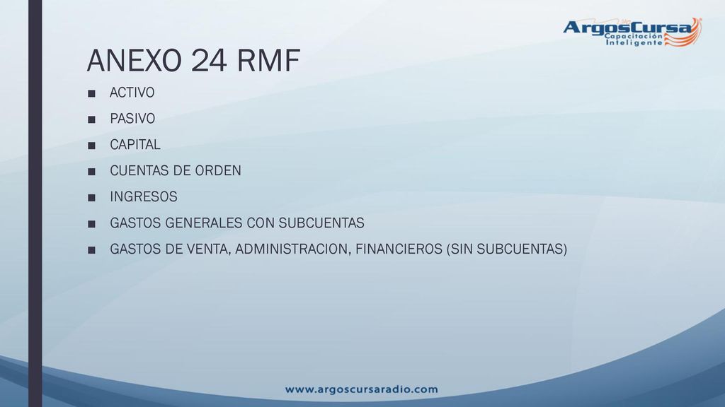ANEXO 24 RMF ACTIVO PASIVO CAPITAL CUENTAS DE ORDEN INGRESOS