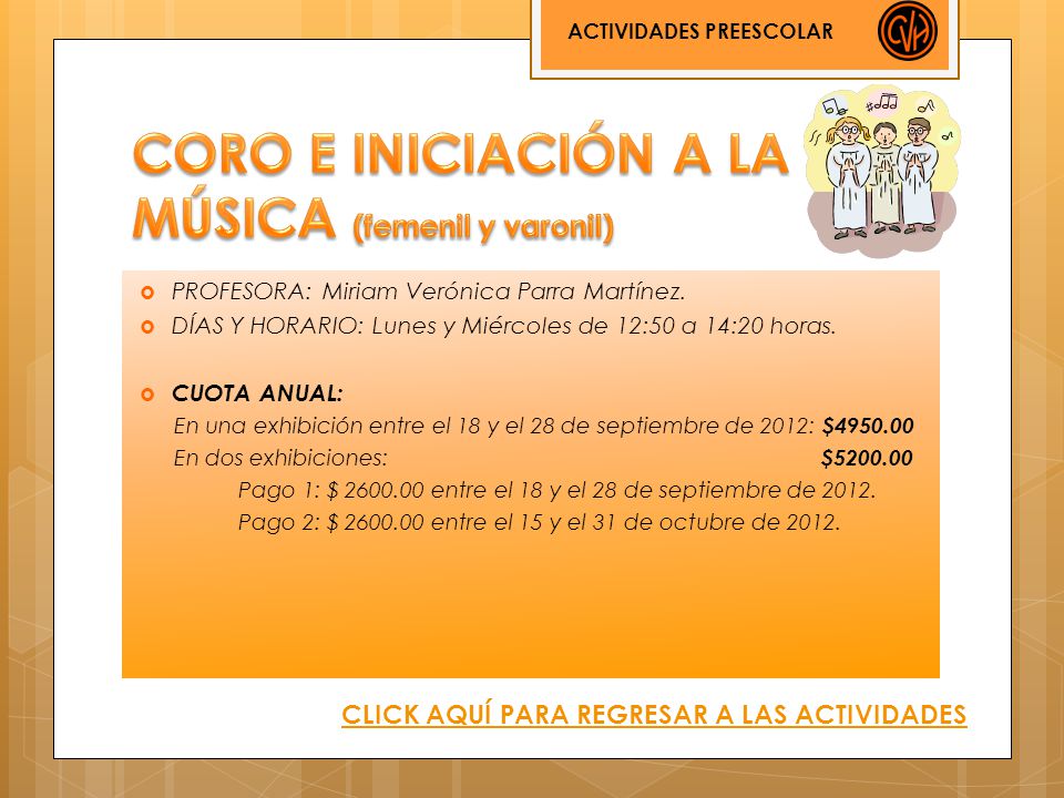 CORO E INICIACIÓN A LA MÚSICA (femenil y varonil)