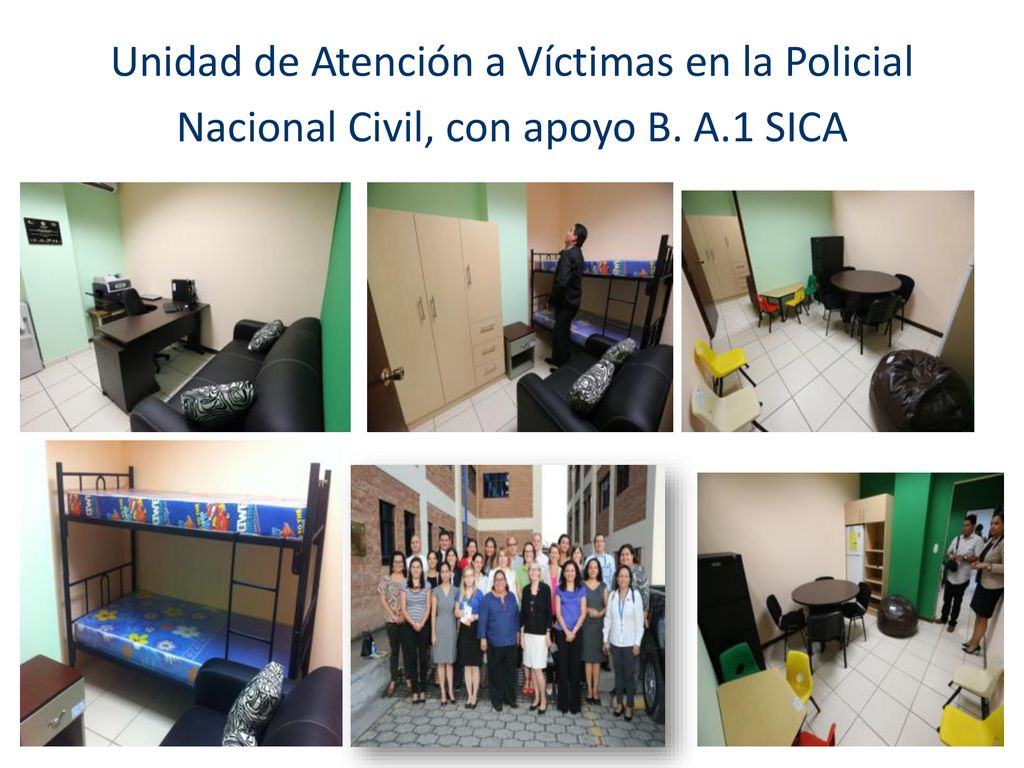 Unidad de Atención a Víctimas en la Policial Nacional Civil, con apoyo B. A.1 SICA