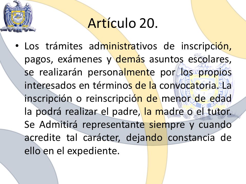 Artículo 20.