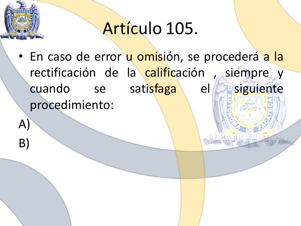 Artículo 105.