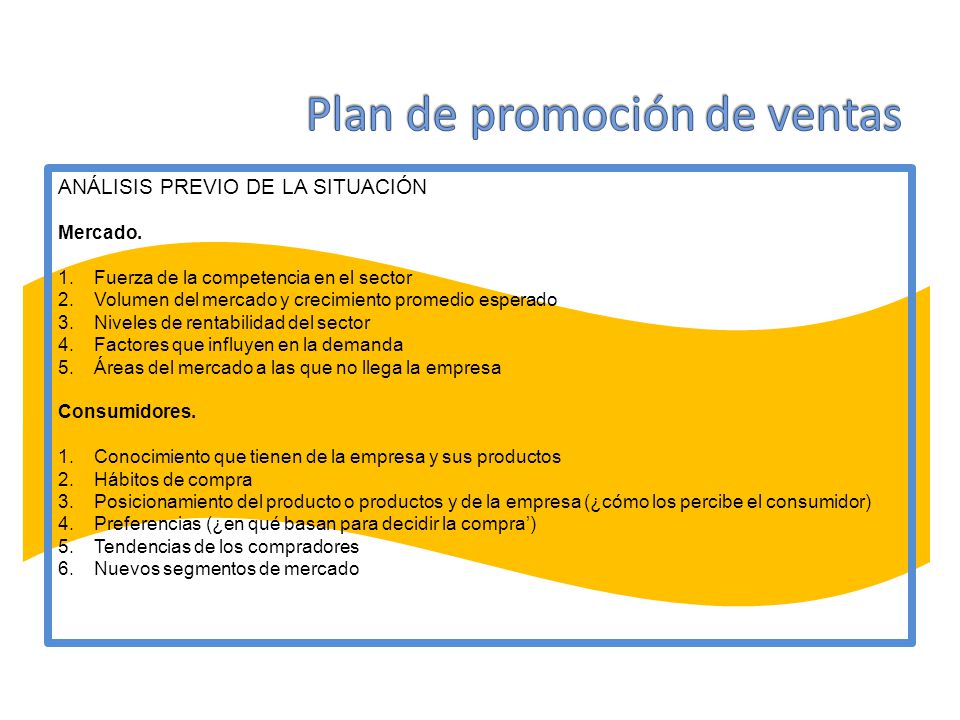 Plan de promoción de ventas