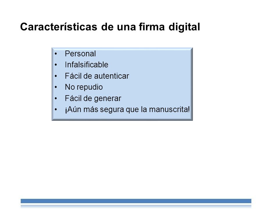 Características de una firma digital