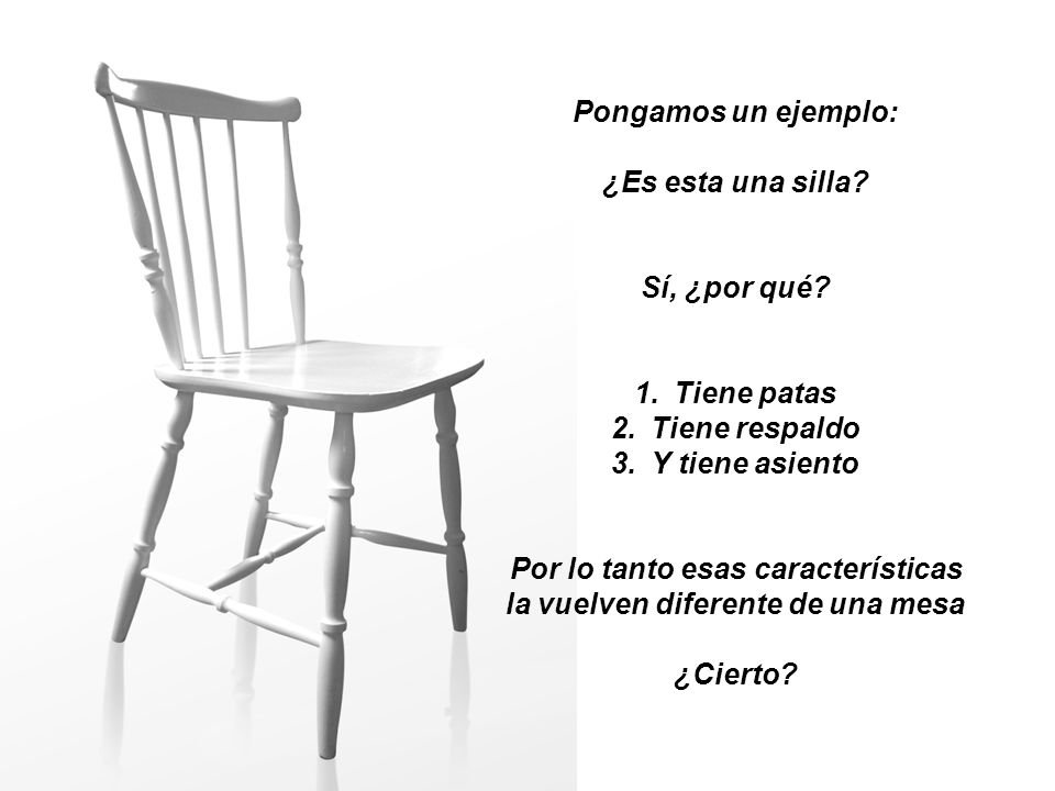 Por lo tanto esas características la vuelven diferente de una mesa