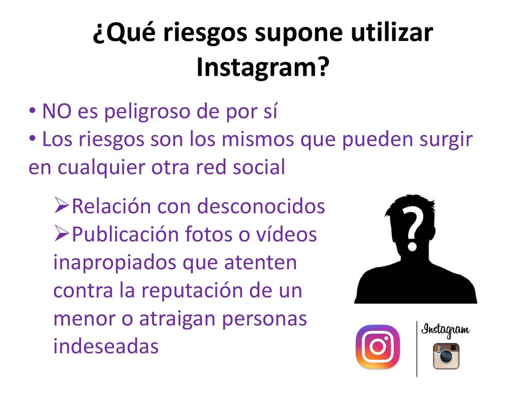 ¿Qué riesgos supone utilizar Instagram