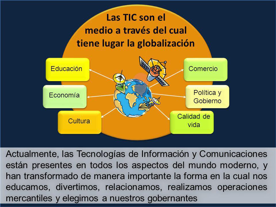 Las TIC son el medio a través del cual tiene lugar la globalización