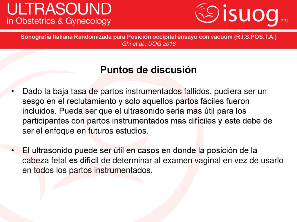Sonografía Italiana Randomizada para Posición occipital ensayo con vacuum (R.I.S.POS.T.A.)