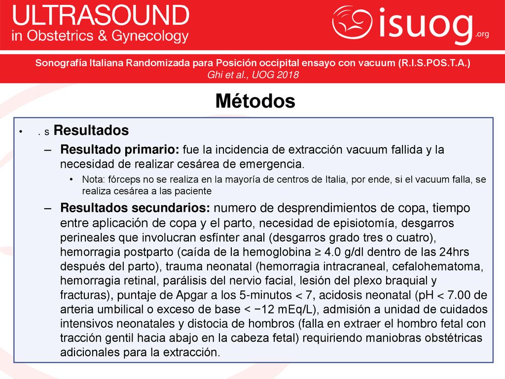 Sonografía Italiana Randomizada para Posición occipital ensayo con vacuum (R.I.S.POS.T.A.)