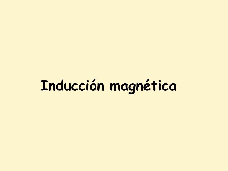 Inducción magnética
