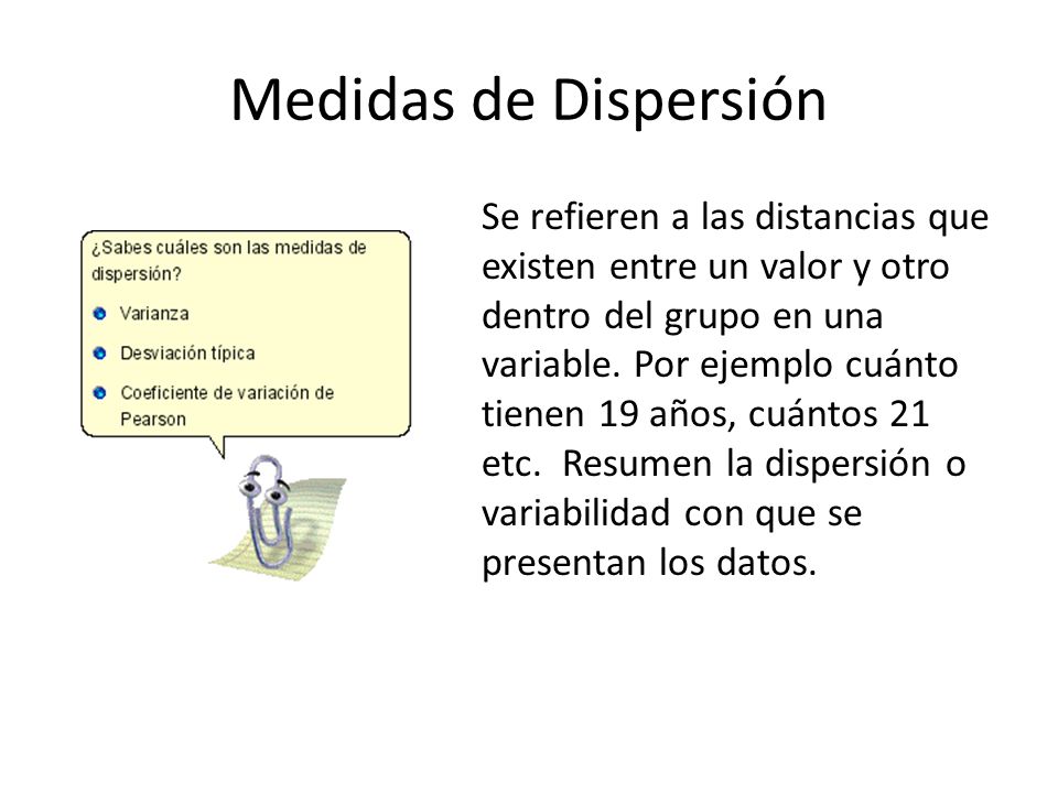 Medidas de Dispersión