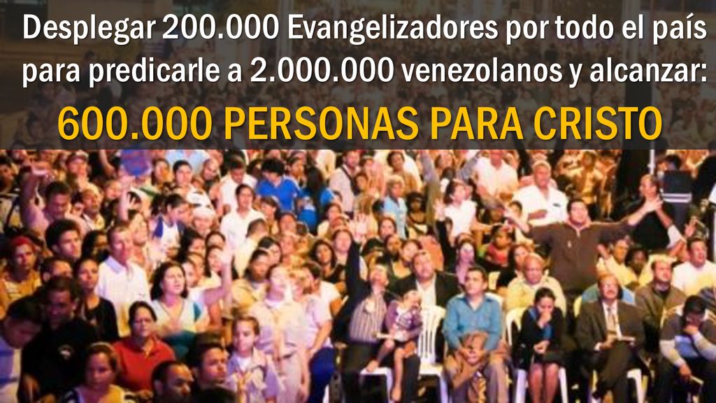Desplegar Evangelizadores por todo el país para predicarle a venezolanos y alcanzar: