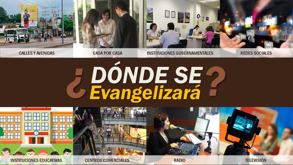 ¿ DÓNDE SE Evangelizará CALLES Y AVENIDAS CASA POR CASA