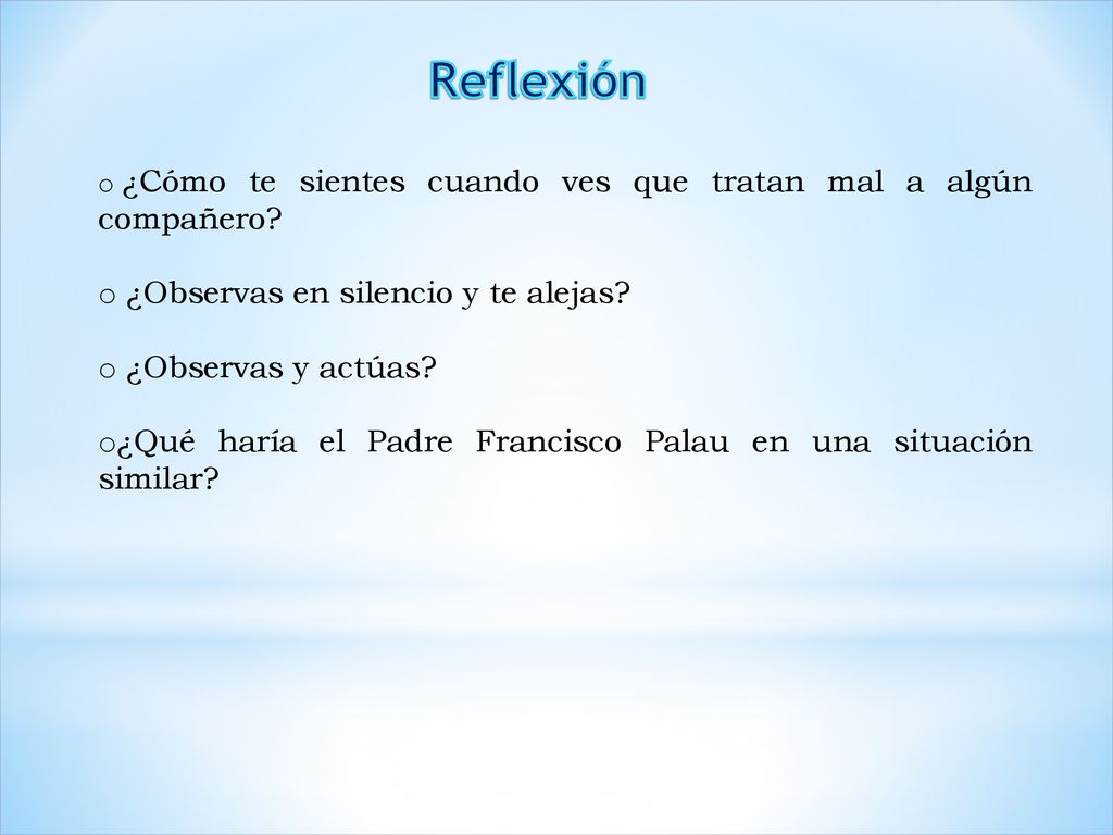 Reflexión ¿Observas en silencio y te alejas ¿Observas y actúas