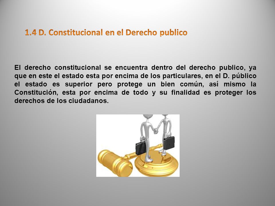 1.4 D. Constitucional en el Derecho publico
