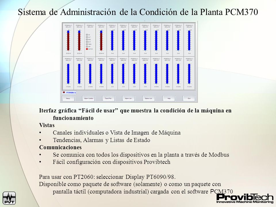 Sistema de Administración de la Condición de la Planta PCM370