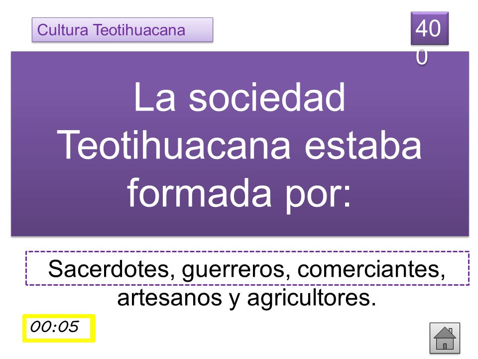 La sociedad Teotihuacana estaba formada por: