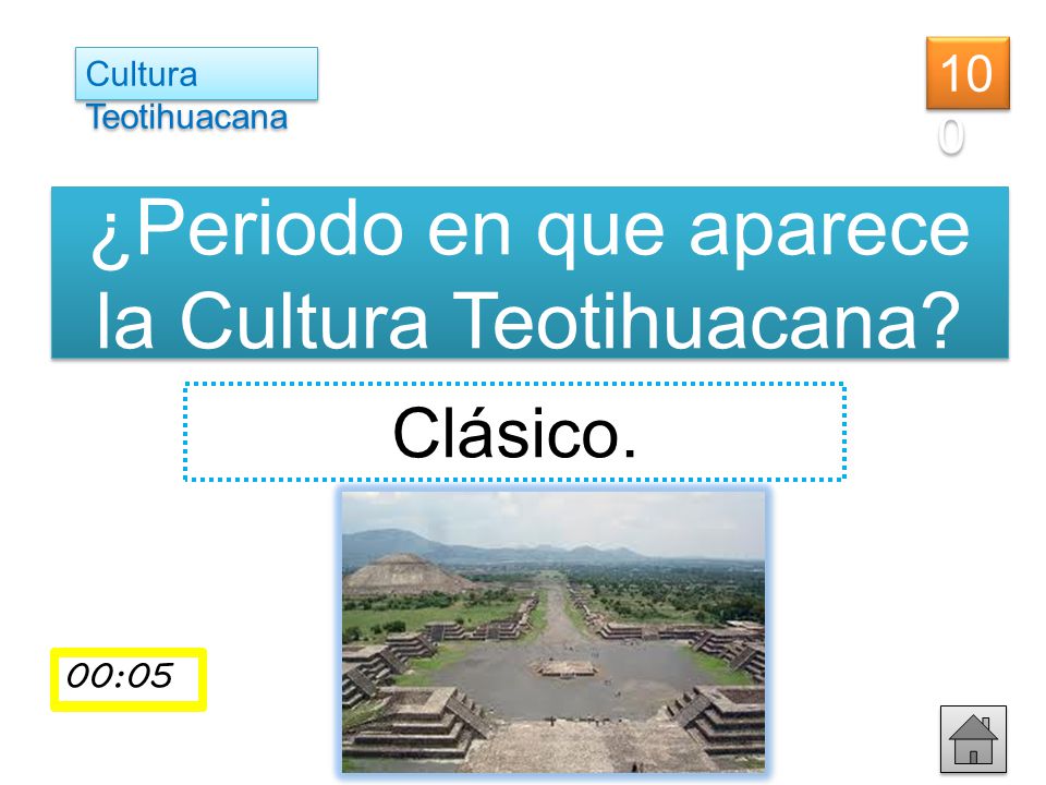 ¿Periodo en que aparece la Cultura Teotihuacana