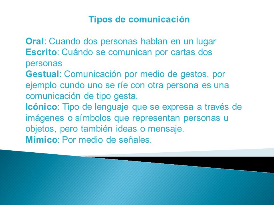 Tipos de comunicación