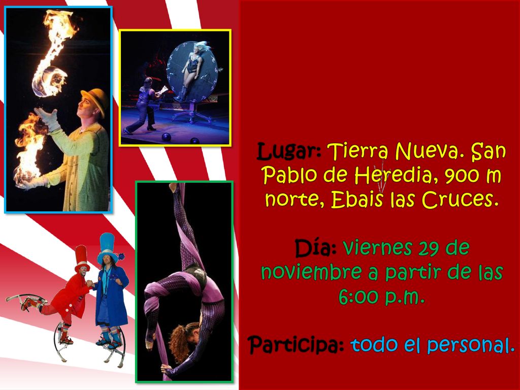 Día: viernes 29 de noviembre a partir de las 6:00 p.m.