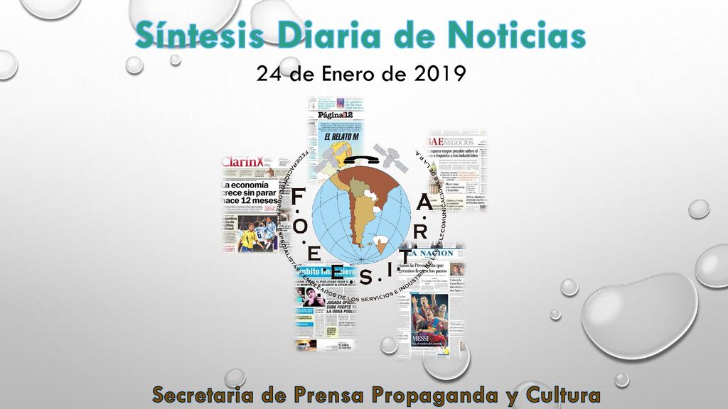 Síntesis Diaria de Noticias Secretaria de Prensa Propaganda y Cultura