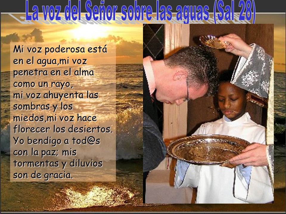 La voz del Señor sobre las aguas (Sal 28)