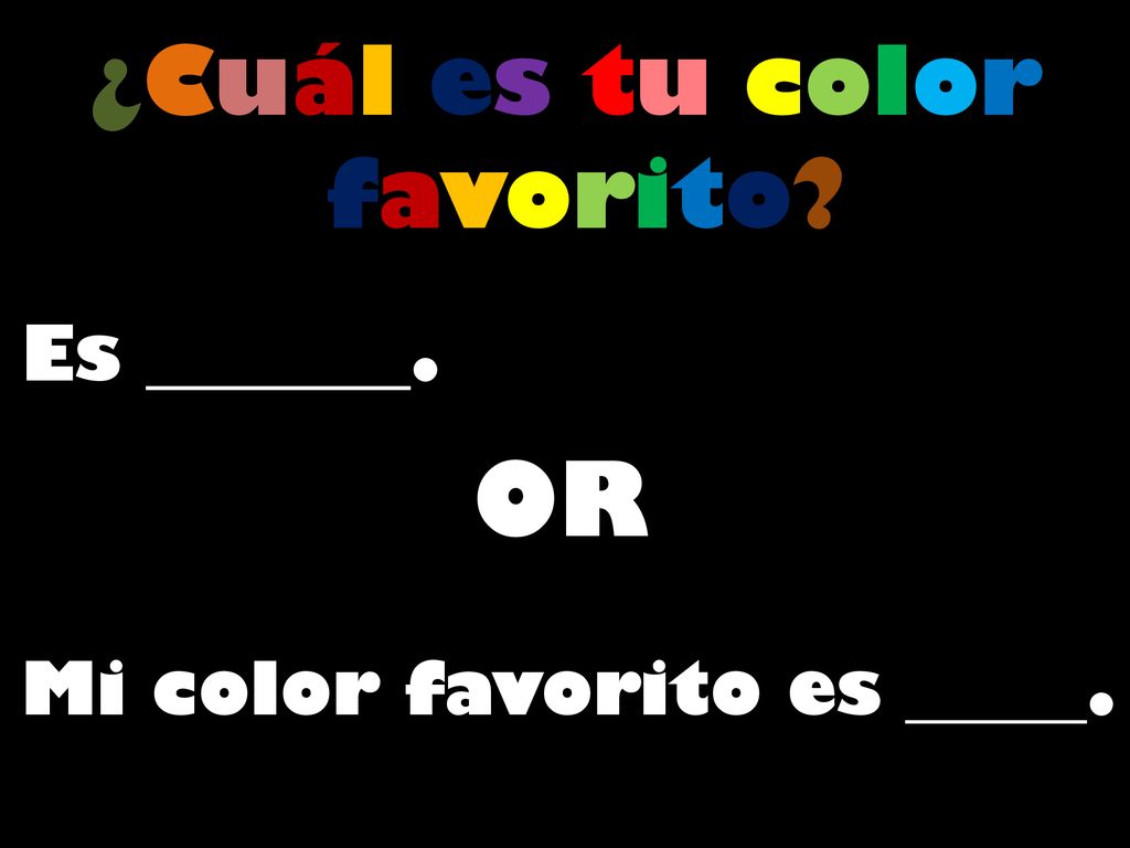 ¿Cuál es tu color favorito