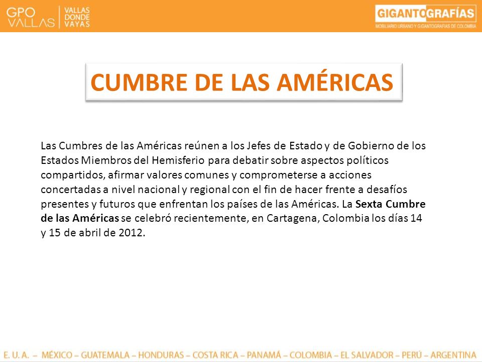CUMBRE DE LAS AMÉRICAS